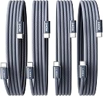LISEN USB C Câble 240W - [6.6ft 2Pack] Câble de type C tressé en nylon charge rapide PD3.1 USBC Cord de charge rapide pour iPhone 17 16 Pro Max Samsung MacBook Pro,Xbox,iPad Pro/Air, commutateur 2