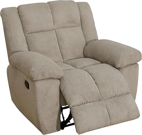 Miniatura 9 de Juego de sofá reclinable de pana, sofá reclinable manual con portavasosmesa auxiliar, cómodos sofás reclinables de tela, juegos de muebles de sala