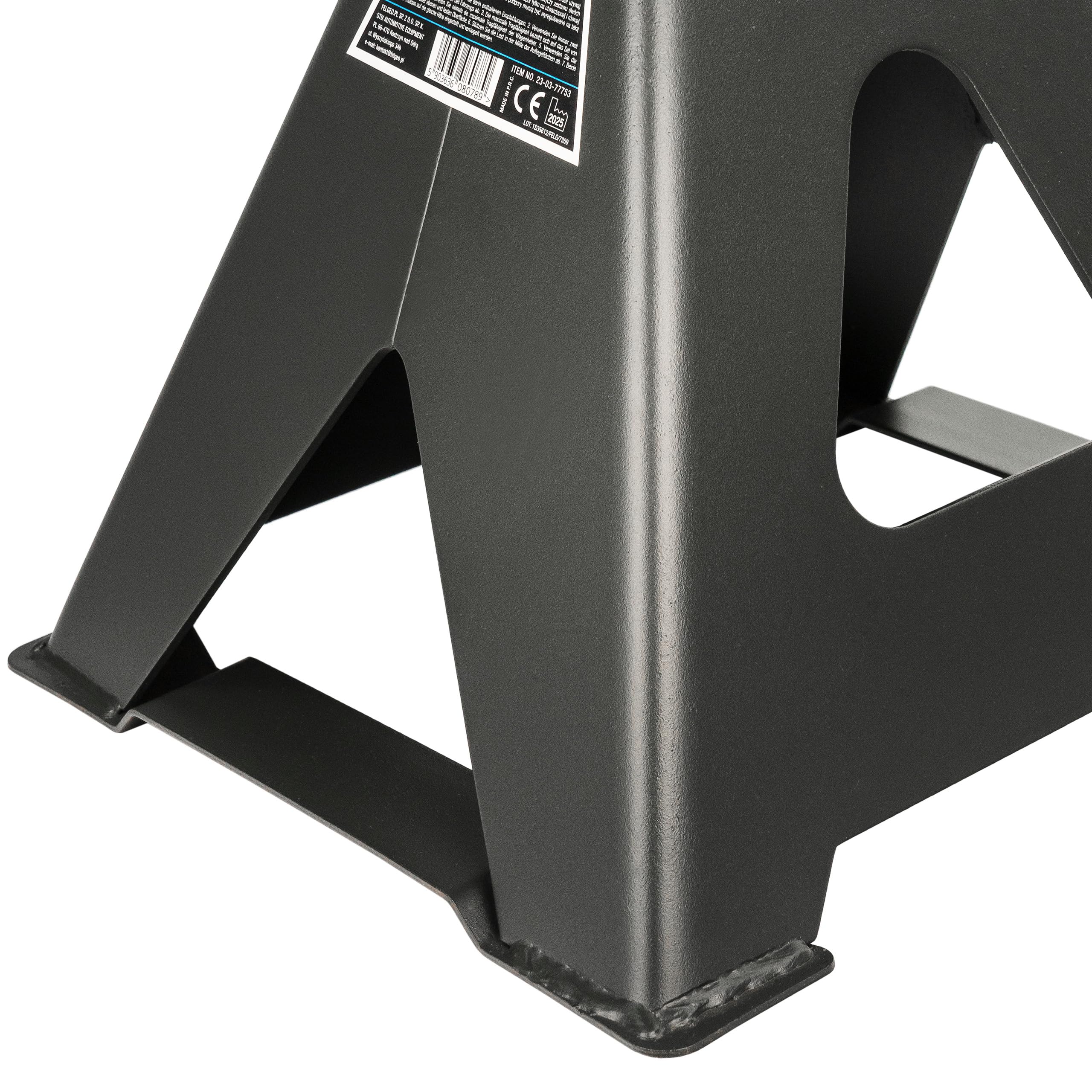STIX Lot de 2 tréteaux 12T avec goupille de sécurité | Béquille de levage 480-750 mm, hauteur réglable à 13 niveaux, support de cric pour camionnette, camion, atelier