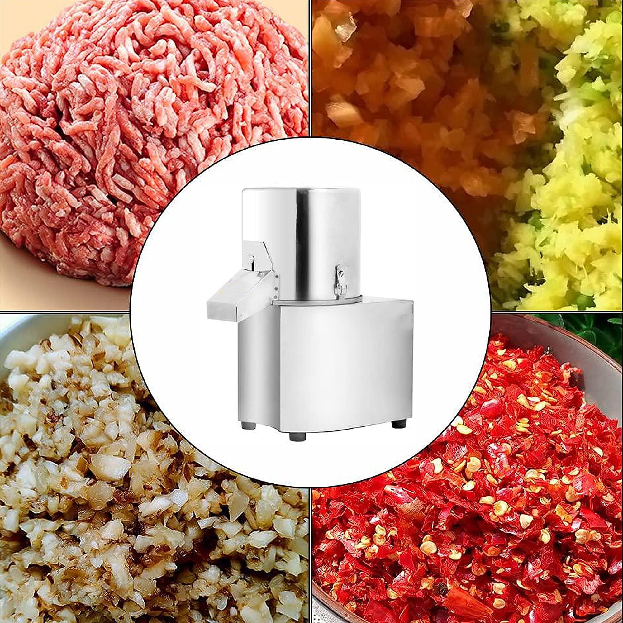 PEIXEN Cortadora De Carne Eléctrica De Acero Inoxidable De 220 V/1500 W, Cortadora Automática De Carne Y Verduras, Adecuada para Familias, Restaurantes, Comedores, Etc. 950W