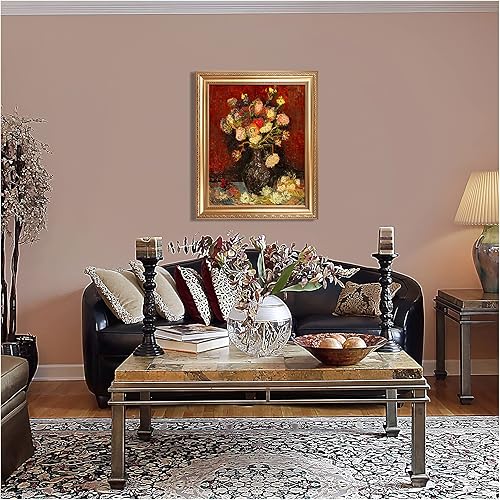 Miniatura 1068 de A&T ARTWORK The Starry Night de Vincent Van Gogh. Tamaño del marco: 36 x 30 pulgadas, tamaño de la imagen: 30 x 24 pulgadas, reproducciones clásicas