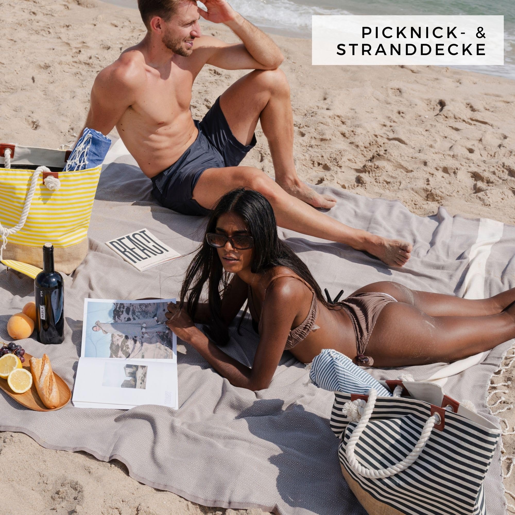 Aperol Strandhandtuch 140x70cm Mikrofaser - Sandfest & Schnelltrocknend