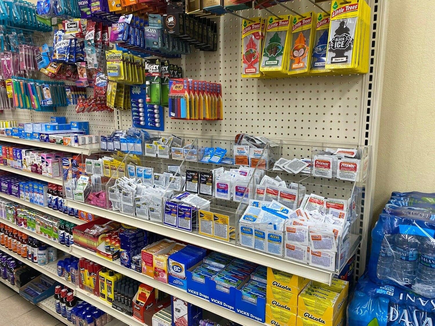 FixtureDisplays Plexiglass Acrylic 3-Tier 6 Bin Candy Bin 12.5" H x 12" W x 12.5" D Literature Rack Book Display Bulk Bin 100815