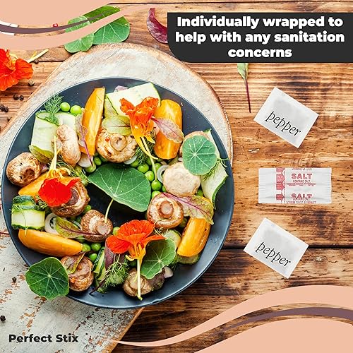 Miniatura 8 de Perfect Stix - Paquetes de sal y pimienta-200 paquetes de sal y pimienta combinados -100 de cada uno (200 paquetes en total)