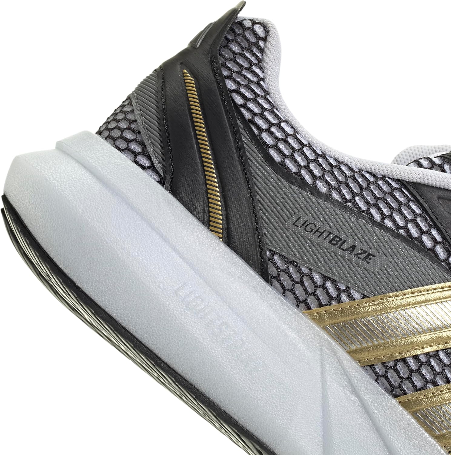 adidas Mens Lightblaze Glow Lace Up Sneakers Shoes Casual - Blue, Grey