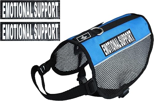 Miniatura 3 de Servicio de apoyo emocional chaleco para perros arnés de malla confortable y fresco La compra viene con 2 pathces reflexivos del velcro de la ayuda