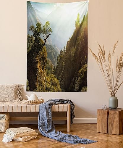 Miniatura 66 de Ambesonne Tapiz de la Torre Eiffel, tamaño Queen, imagen de la Torre Eiffel, París, Francia, coche vintage, calle, nubes oscuras, colcha colgante