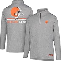 Vista 17 de Ultra Game NFL Official Adults Super Soft Quarter Zip Long Sleeve T-Shirt Gris Caliente Carbón