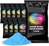 Chameleon Colors Blue Gender Reveal Powder - Individual Easy-Open Bags of Blue Color Chalk Powder with Blackout Packaging - for Photography, Baby Boy Gender Reveal and More - 10 Pack of 70g Bags