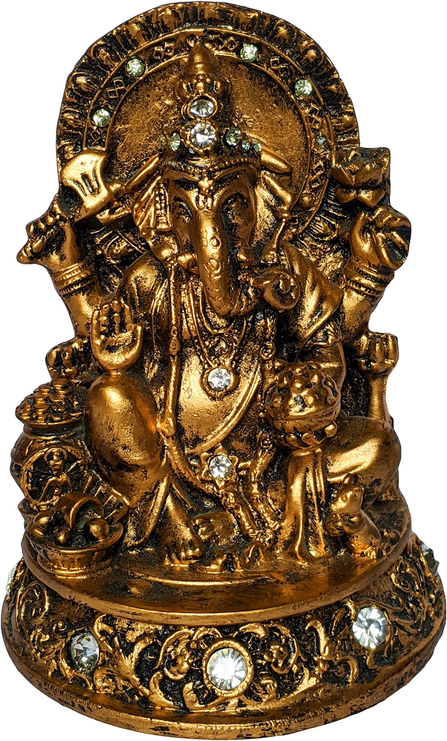 Sacred Blessings Polyresin Lord Ganesh Idol | Bhagwan Ganesh Murti for Housewarming | Ganesh Idols for Home Decor | Ganesh ji for Gift | Ganesha Statue | Ganesha Idol