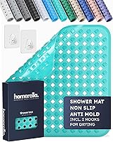 Vista 19 de Homerella® Alfombrilla de Ducha Antideslizante Antimoho, Alfombrillas de Ducha Antideslizantes para Interior de Cabina de Ducha Alfombrilla