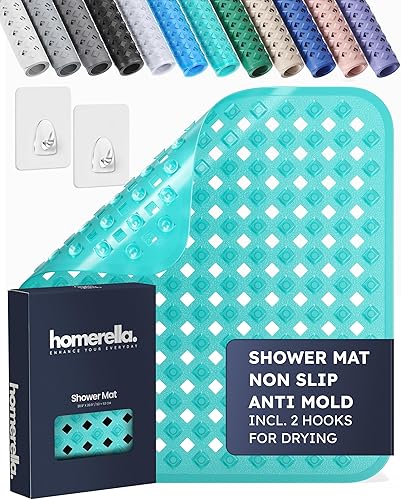 Miniatura 18 de Homerella® Alfombrilla de Ducha Antideslizante Antimoho, Alfombrillas de Ducha Antideslizantes para el Interior de la Cabina de Ducha, Alfombrilla