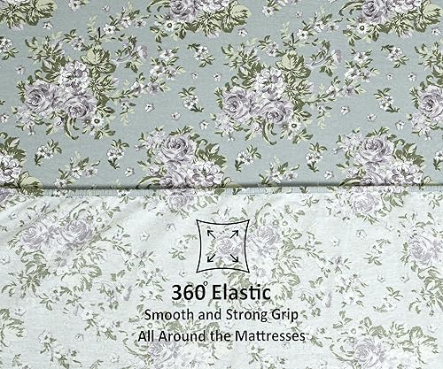 Miniatura 8 de Bliss Casa - Juego de sábanas de franela de algodón 100 % con 4 piezas, bolsillos profundos de alta densidad, cálido y transpirable. El juego de