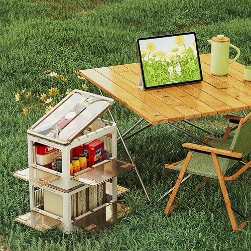 Miniatura 7 de ocharzy Contenedores de almacenamiento apilables, organizadores y almacenamiento de armario, contenedores de almacenamiento plegables de 10 galones