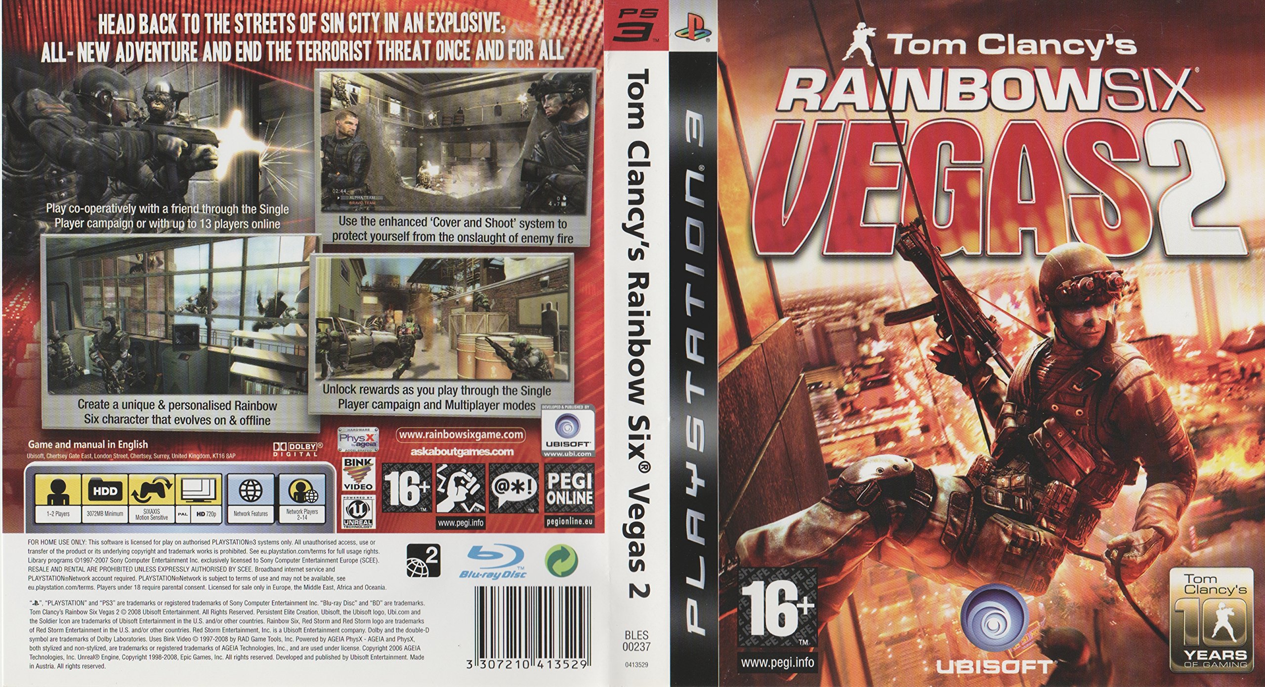 Tom Clancy's Rainbow Six - Vegas (Sony Playstation 3) 3307210228550