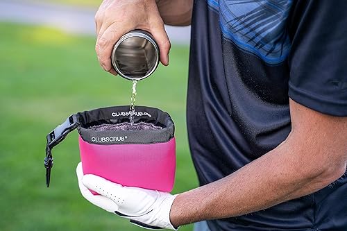 Miniatura 19 de Club Scrub Bolsa de limpieza para palos de golf y pelotas de golf, forro impermeable con tecnología de cara limpia, clip desmontable, lavable a Gris
