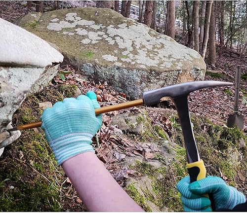 Miniatura 5 de Rockhound & Rock - Kit de minería (Deluxe 15 piezas); el juego Rockhound incluye martillo, cinceles, bolsa de museta y accesorios