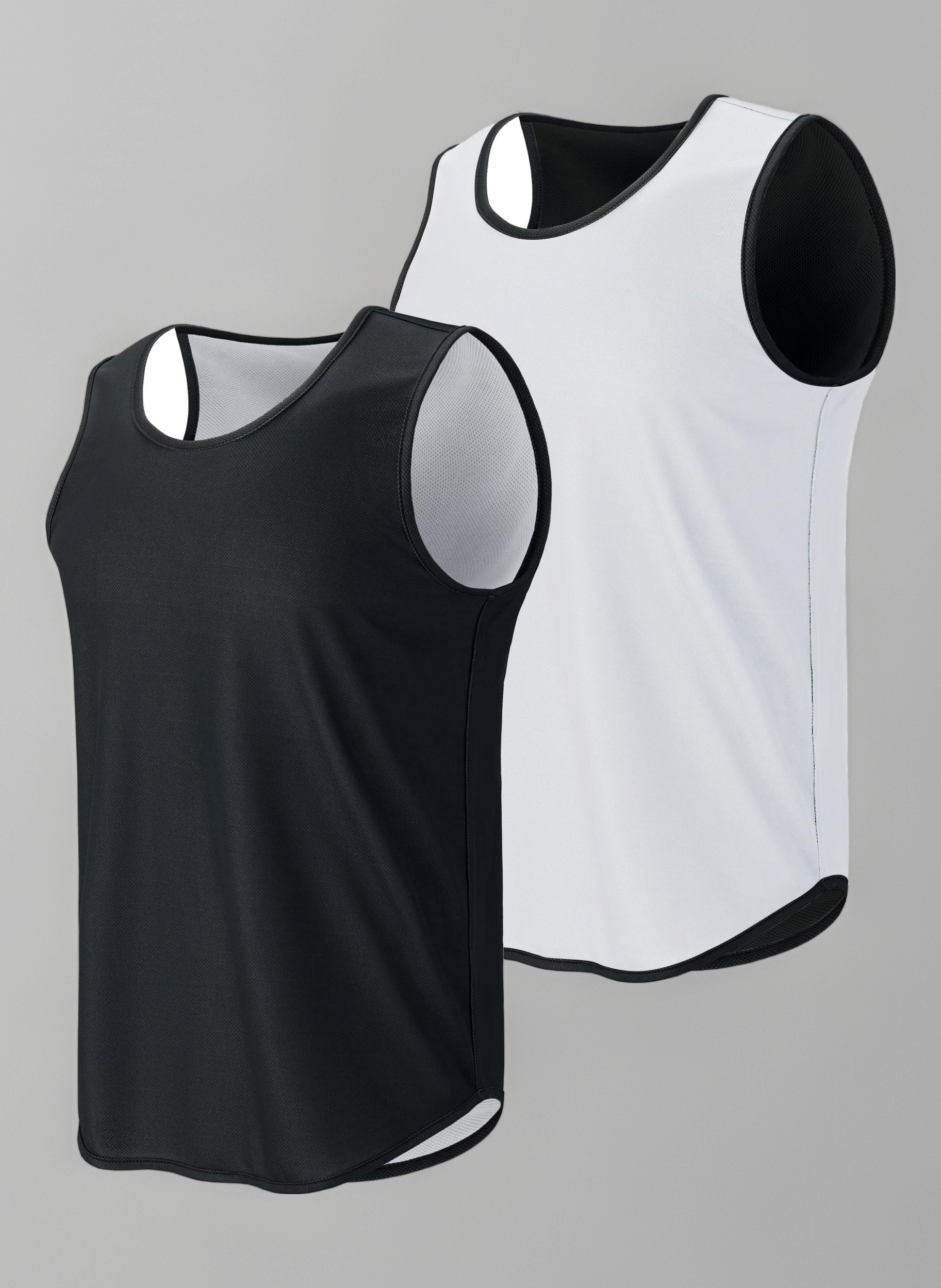 Liberty Pro Men's Lightweight Reversible Rec Tanks, Mesh Basketball Jerseys Athletic Quick Dry Shirts Team Scrimmage Uniforms