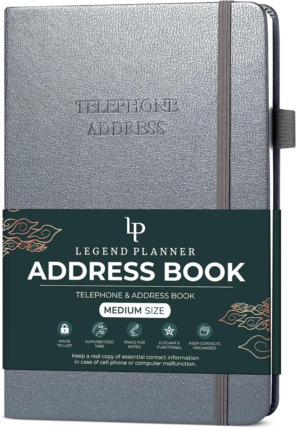 Legend Planner Address Book with Alphabetical Tabs –Telephone Contacts ...