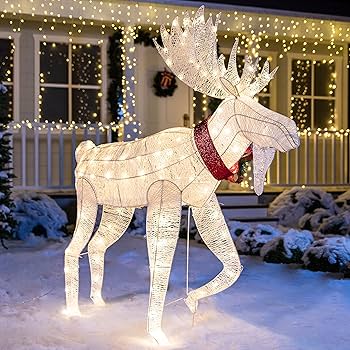 Outdoor christmas moose decorations Clearance
