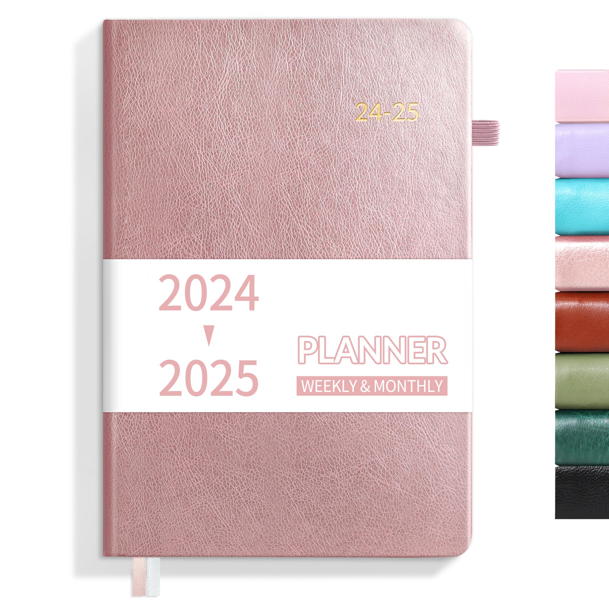 amazon-com-sunee-2024-2025-weekly-monthly-hardcover-planner-5-5-x-8-3-12-month-july-2024-june-2025-small-academic-year-calendar-planner-pocket-notes-100-gsm-paper-monthly-sticker-rose-gold-office-products