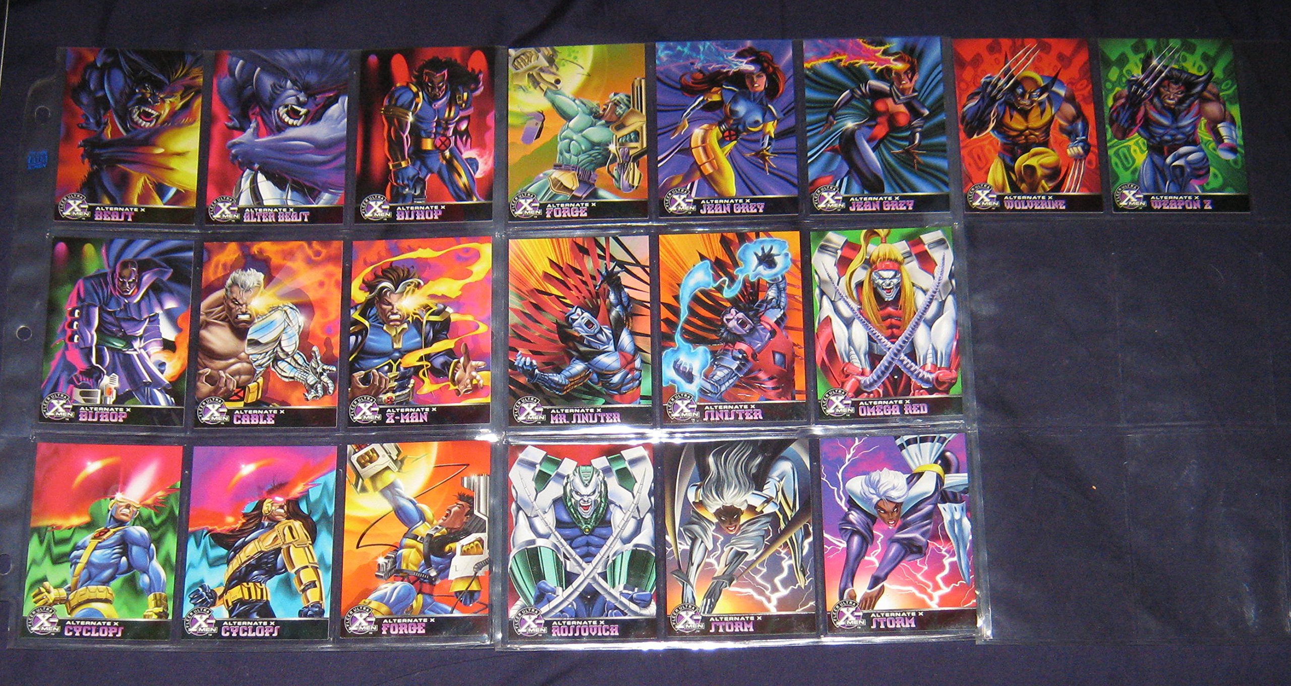 1995 Fleer Ultra X-Men Chromium Alternate X Insert Set of 20 Cards NM/M Marvel