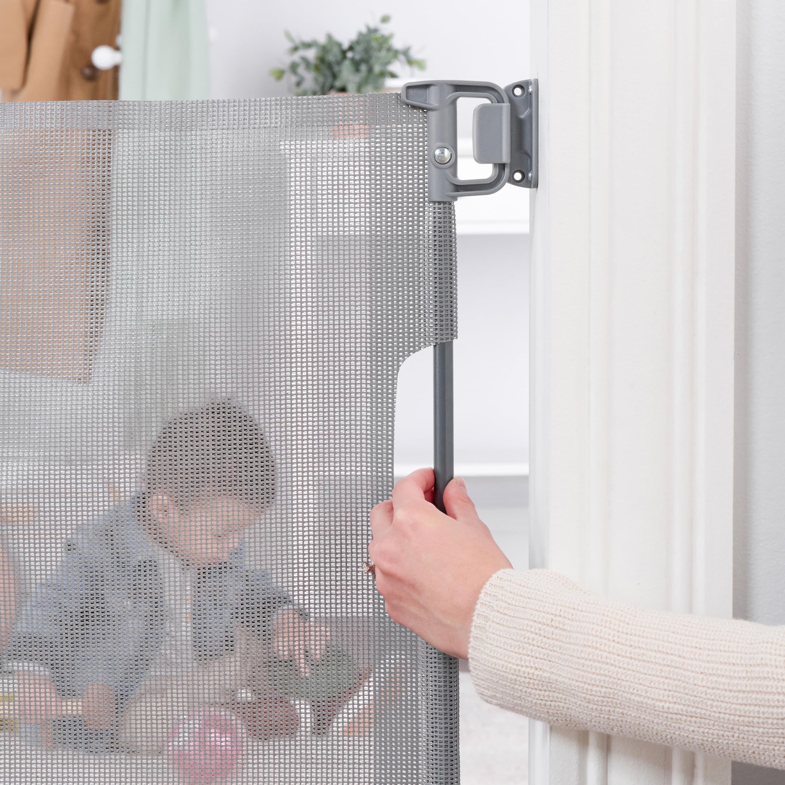 Regalo Safety 50" Retractable Mesh Baby Gate, Bottom of Stairs & Doorways — Amazon image 5