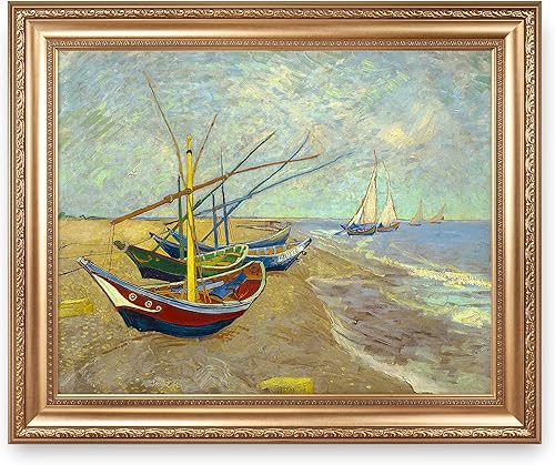 Miniatura 334 de A&T ARTWORK The Starry Night de Vincent Van Gogh. Tamaño del marco: 36 x 30 pulgadas, tamaño de la imagen: 30 x 24 pulgadas, reproducciones clásicas