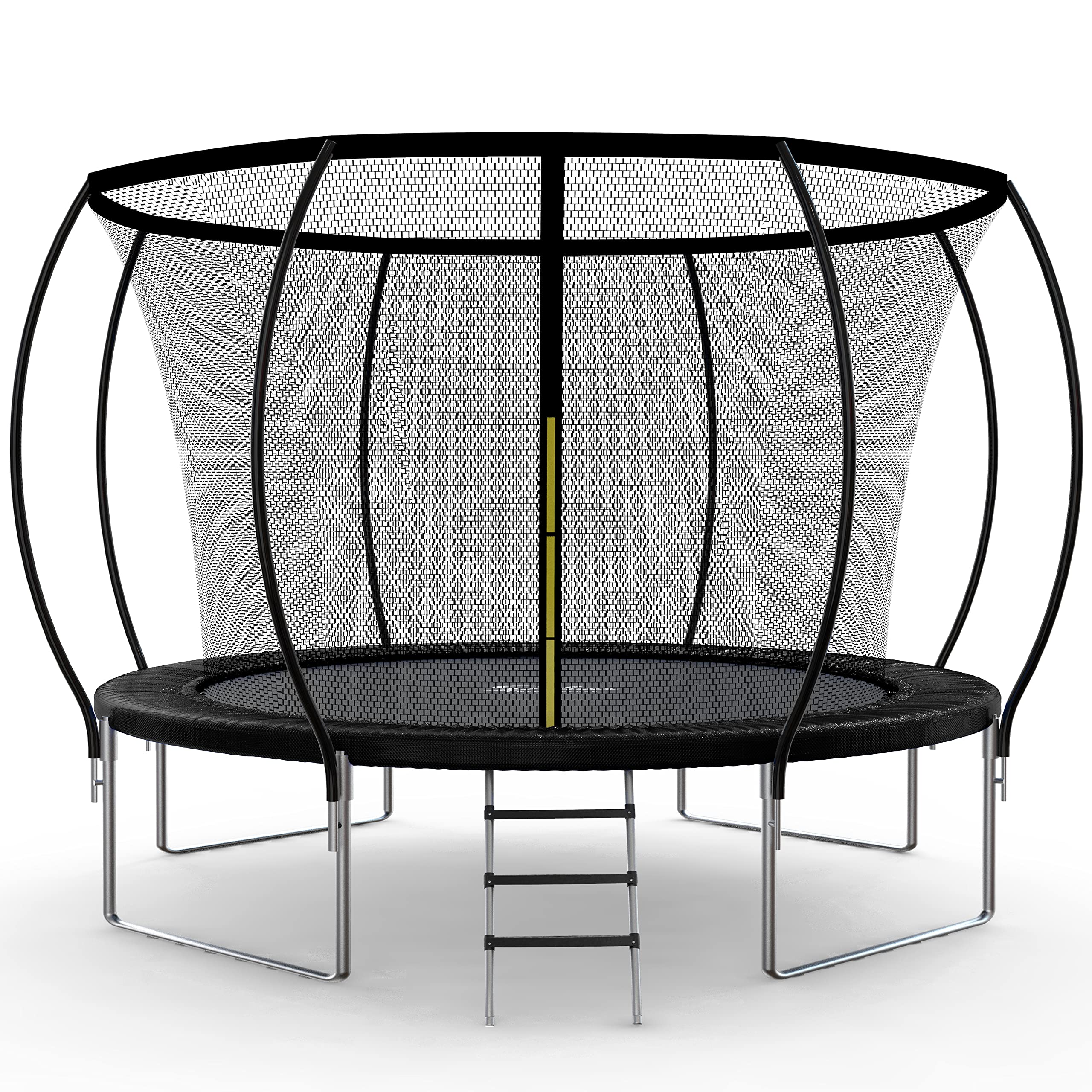 Photo 1 of Simple Deluxe Recreational Trampoline with Enclosure Net 14FT Wind Stakes- Outdoor Trampoline for Kids and Adults Family Happy Time, ASTM Approved -Black 14FT