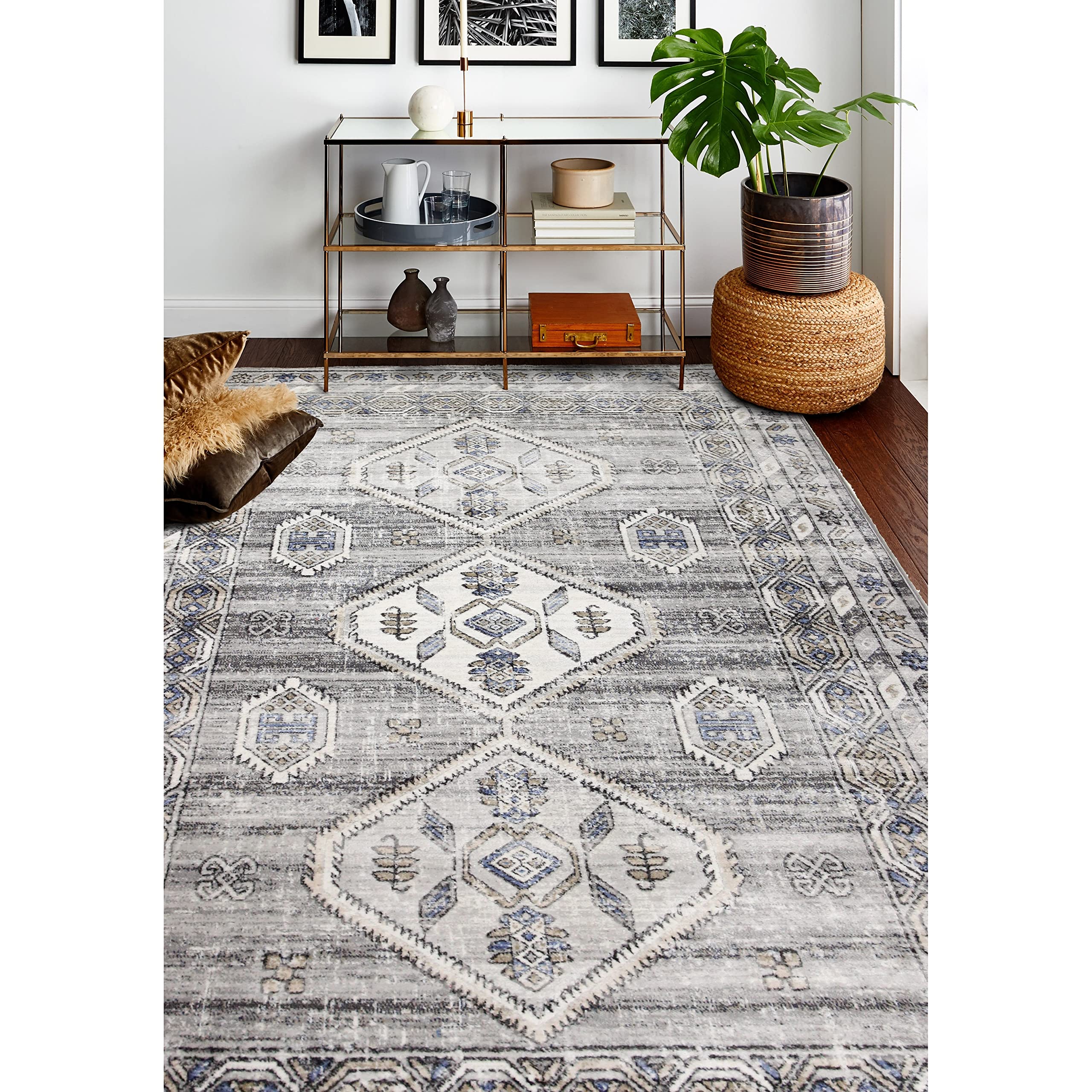 Bashian Sierra Power Loom Ash Area Rug