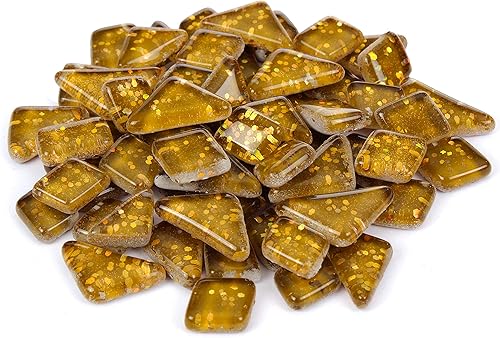 Miniatura 3 de Milltown Merchants Azulejos de mosaico con purpurina azul sirena, azulejos de mosaico aguamarina a granel, surtido de azulejos brillantes de 1 libra