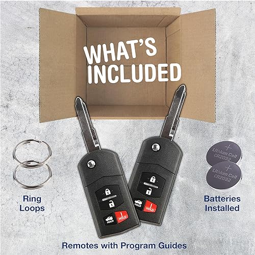 Miniatura 2 de KeylessOption Llavero de repuesto para automóvil de entrada sin llave para BGBX1T478SKE125-01 (paquete de 2)