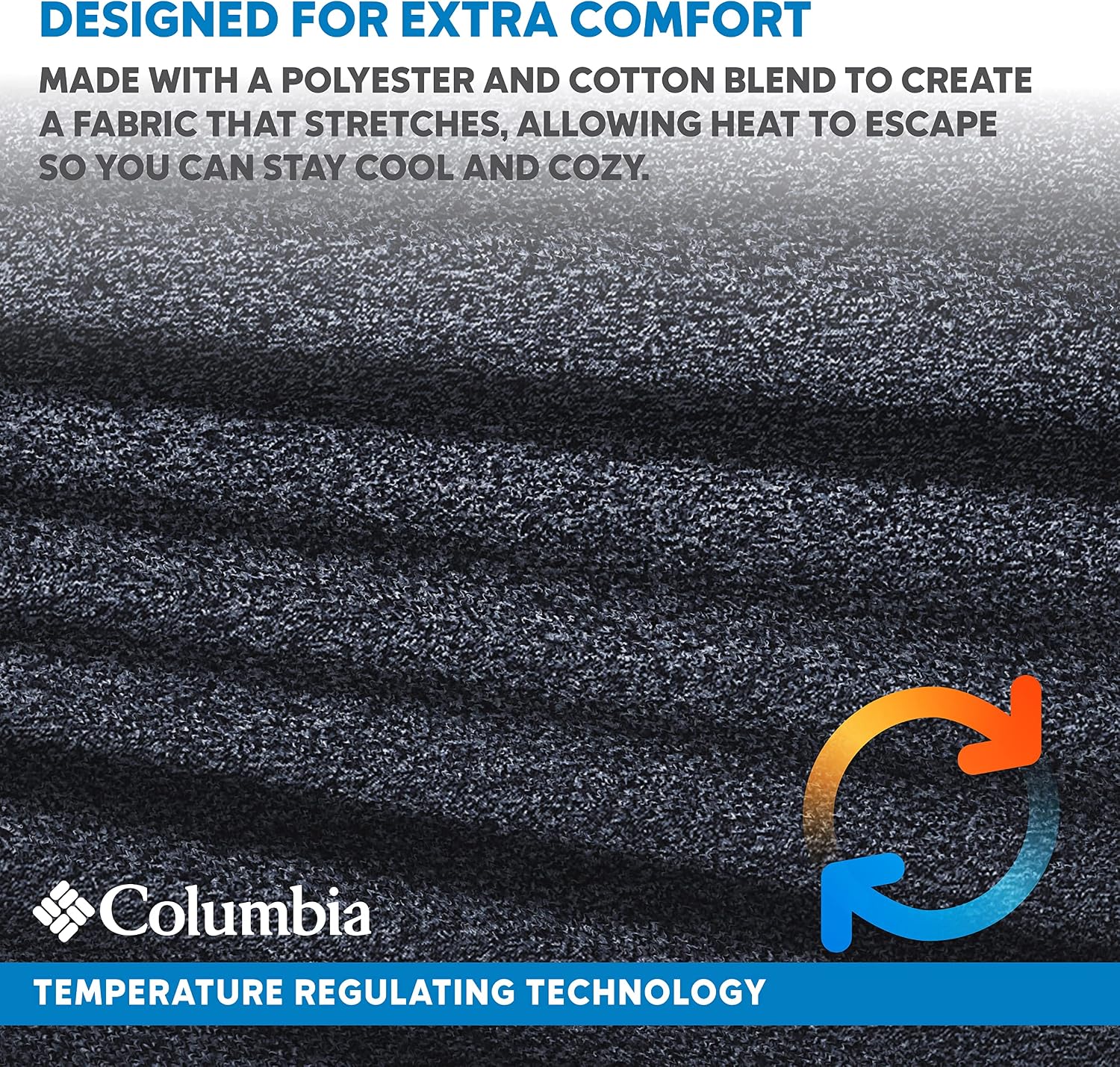 Columbia Cooling Soft Comfort 3 Piece Bedding Set | Value Bundle Includes 1 Comforter & 2 Standard Pillow Shams | Temperature Regulating | Omni-Wick, Moisture Wicking Technology | Full/Queen - Gray