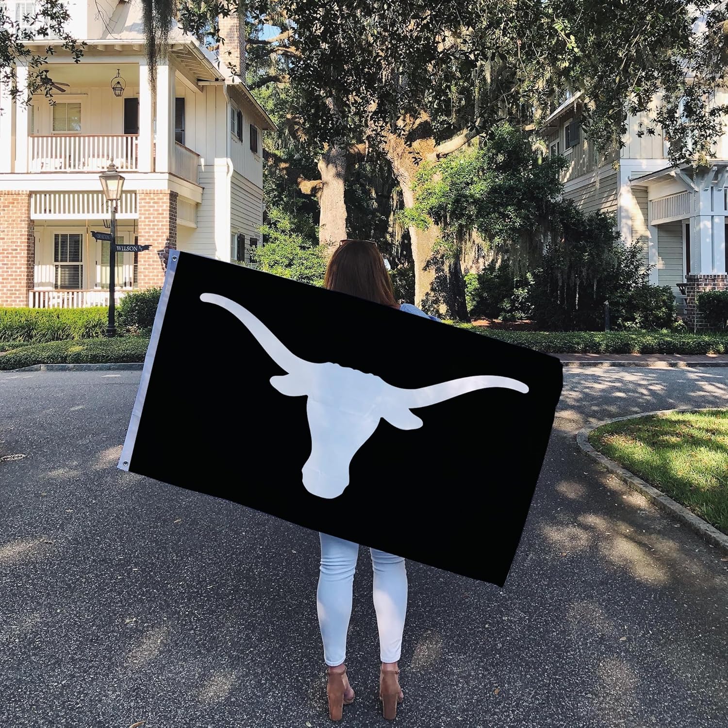 Desert Cactus University of Texas UT Flag - 3 x 5 Feet Longhorns Banner, Indoor/Outdoor Durable Fabric, 100% Polyester Design (Style Z)