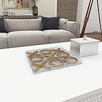 Vista 7 de Deco 79 Juego de metal Tic Tac Toe con piezas doradas, 12 x 1 x 12 pulgadas, dorado