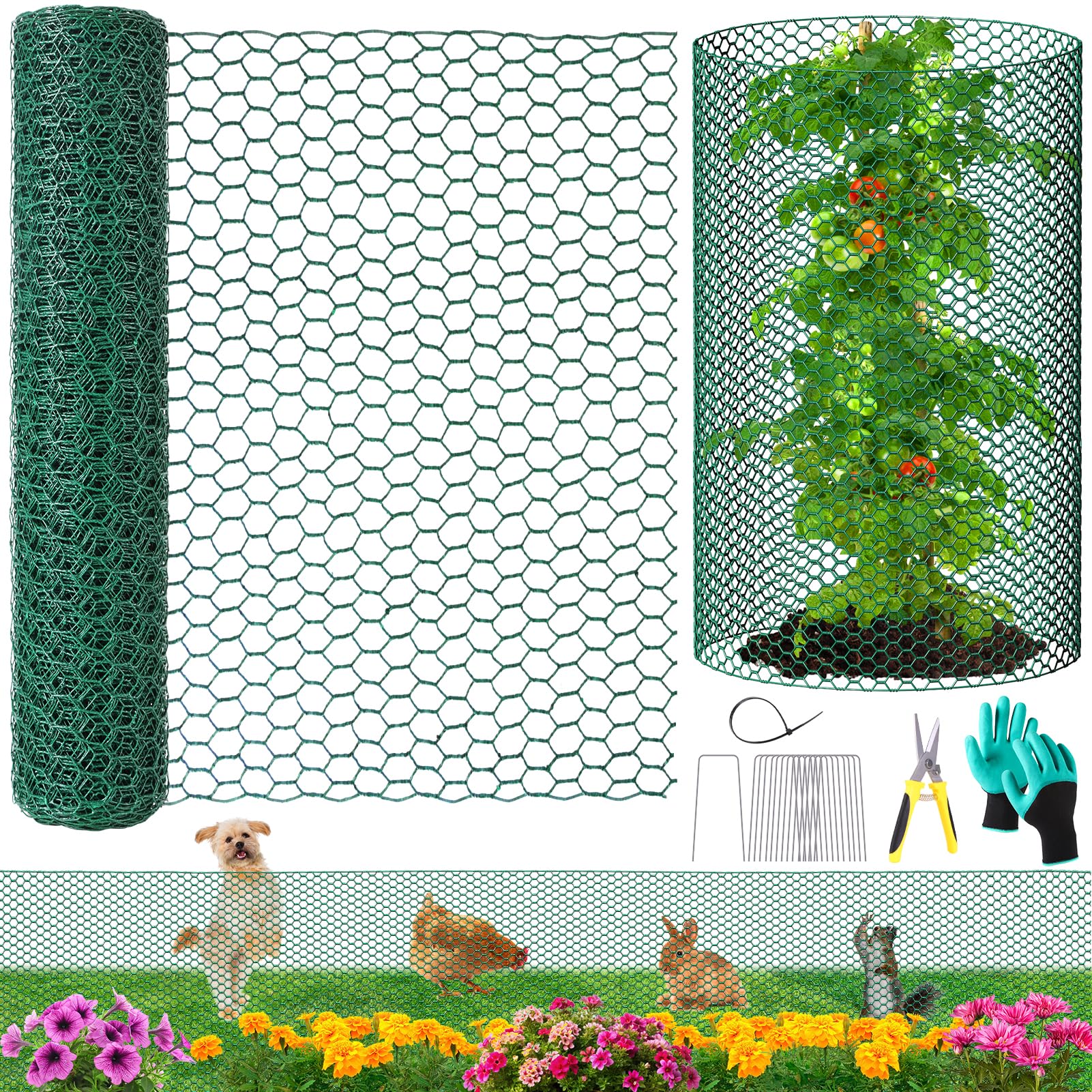 Photo 1 of 32.8ftx24In Plant Protectors from Animals,Plant Cages for Outdoor Plants