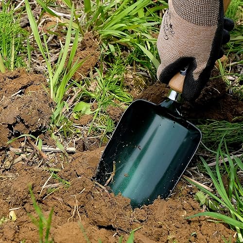 Miniatura 2 de Garden Helper Herramienta de jardín de pala de suelo, herramienta grande y suelta para trasplante y jardinería, baldo de acero japonés resistente,