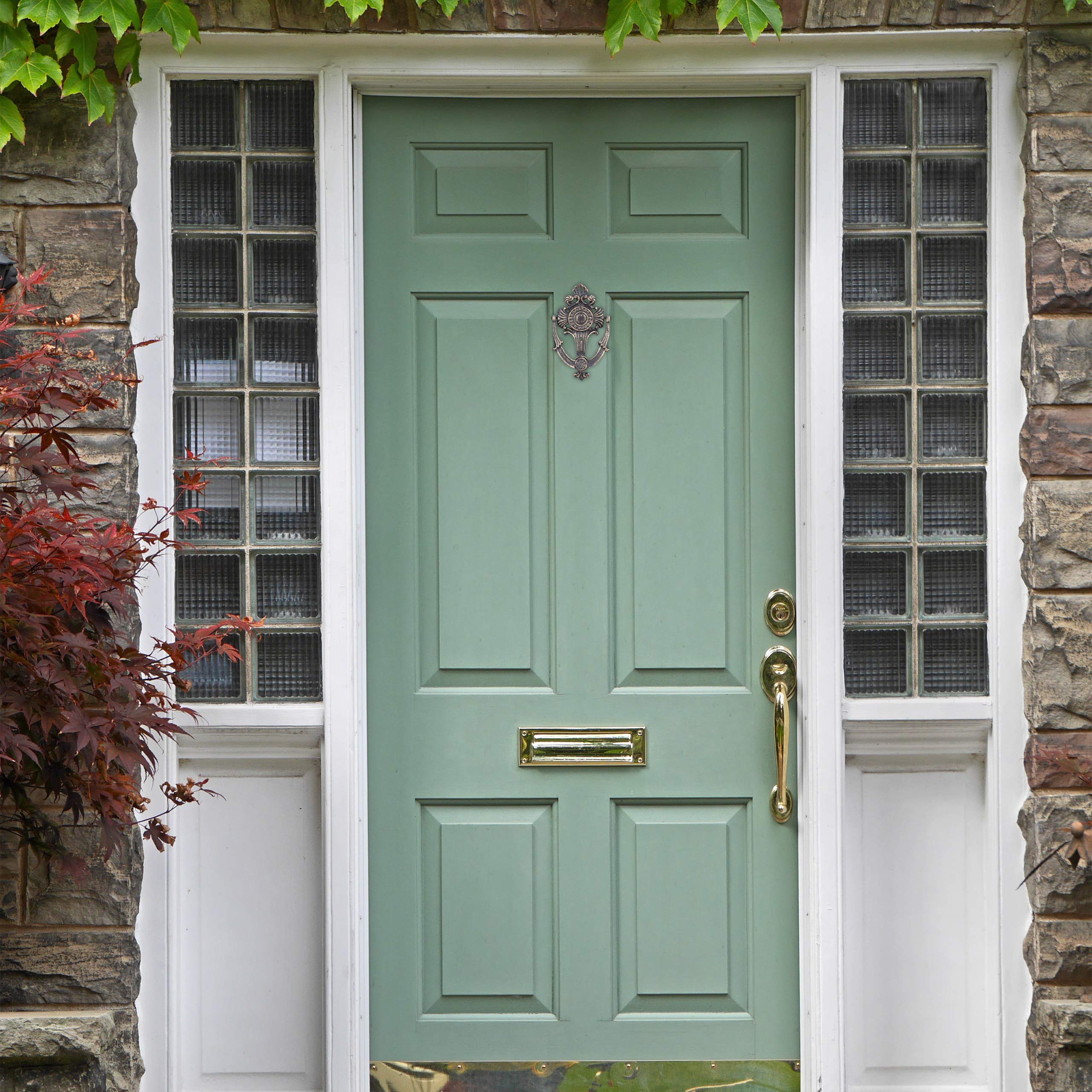 relaxdays 10020628 Heurtoir antiquité en Fonte Style Moyen-âge entrée de Porte HxlxP: 18 x 10 x 4 cm Sonnette Carillon, Bronze