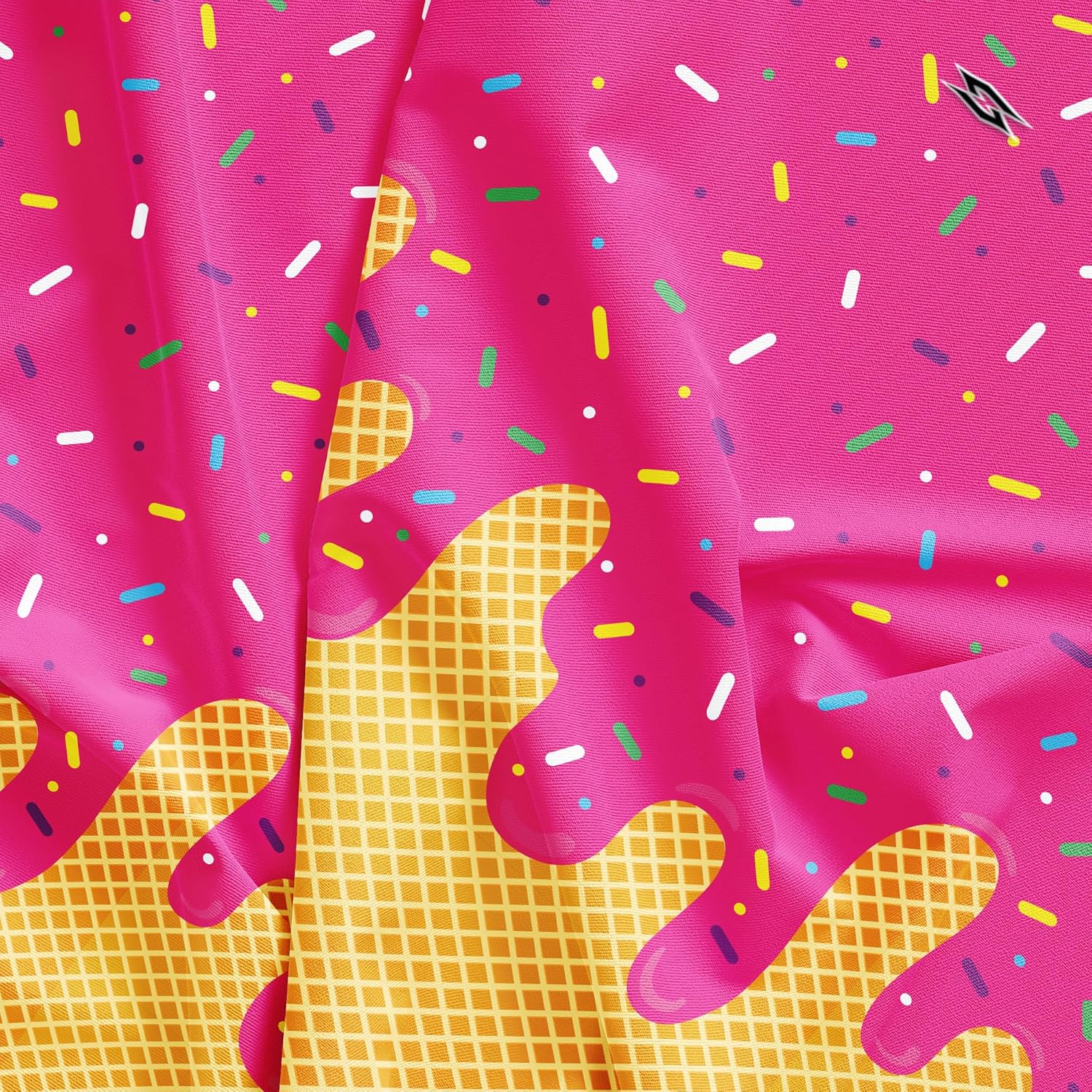 Men's Funny Ice Cream Golf Polo Shirt – Light Moisture Wicking Performance Casual Short Sleeve Relaxed Fit Quick Dry