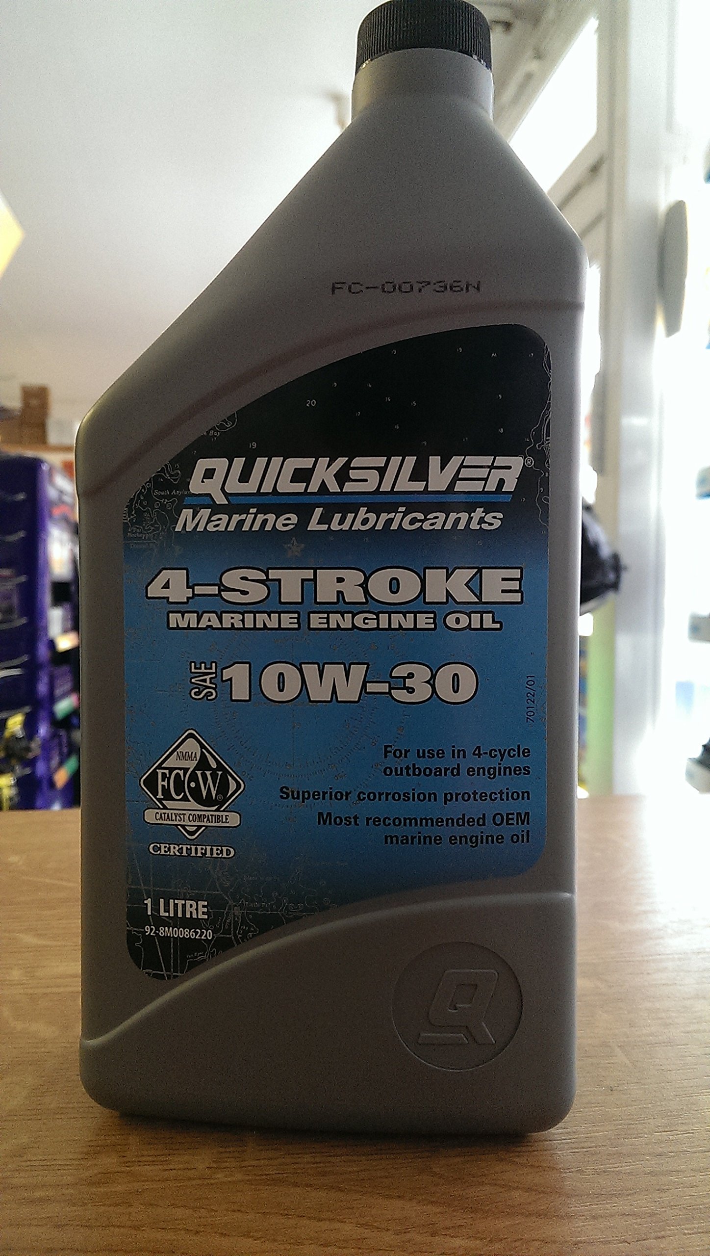 Olio Motore Quicksilver 4 Tempi 10W-30 Per Fuoribordo - Flacone 4 Litri