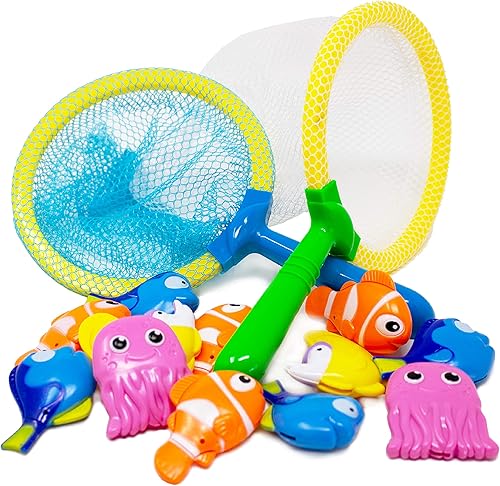 Miniatura 7 de Boley Juego de pesca de buceo y agarre, 14 piezas de juguetes de baño hundidos para niños, juegos de agua y juguetes de baño para niños pequeños