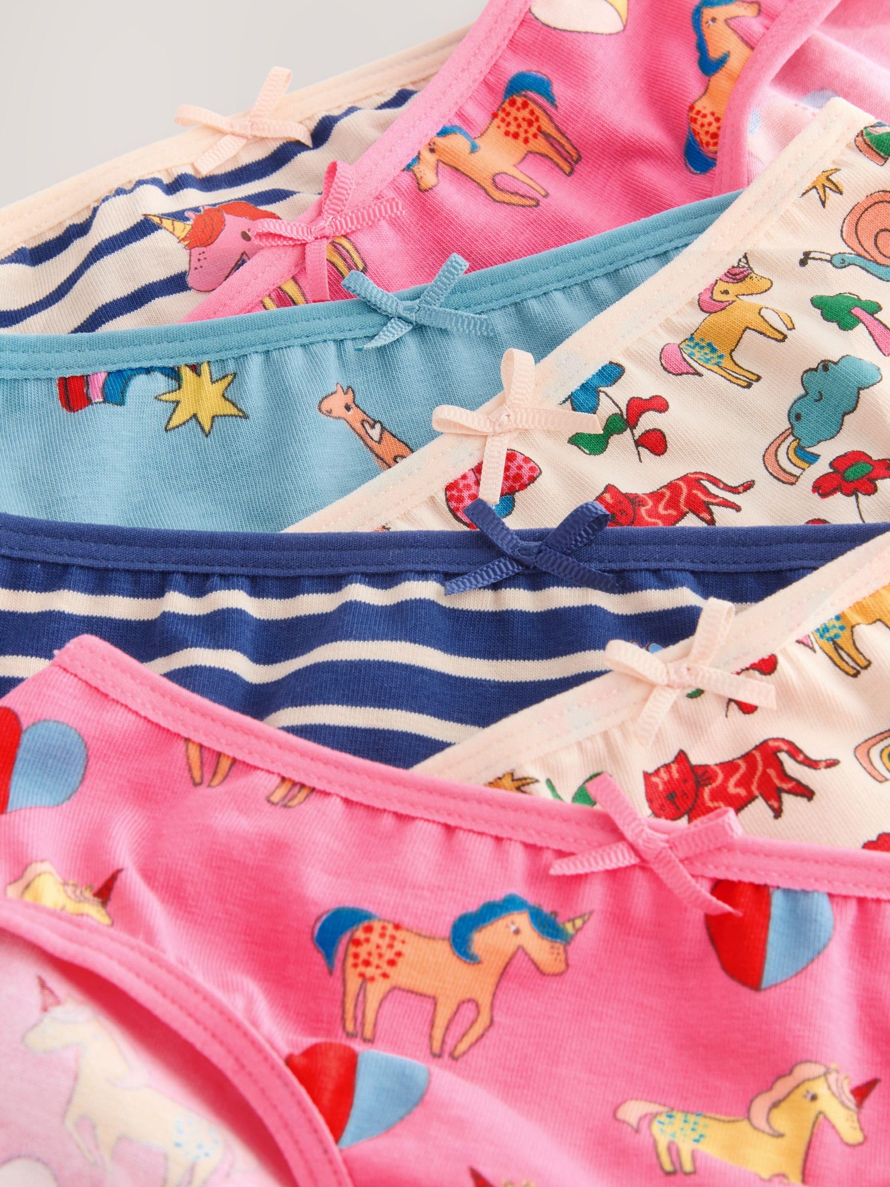 NEXT Mädchen Geblümte Slips, 7er-Pack