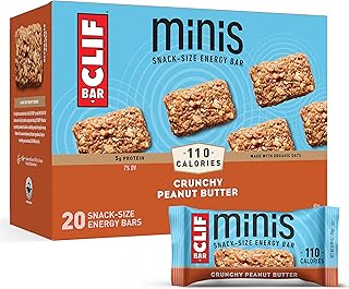 CLIF BARS - Mini Energy Bars - Crunchy Peanut Butter -Made with Organic Oats - Plant Based Food - Vegetarian - Kosher (0.9...