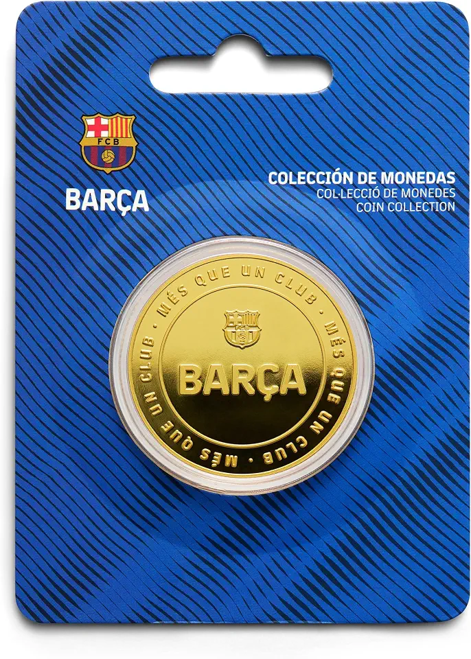 FC Barcelona, special edition with Barça Crest and Relief, Collector's Item, Gold, Official Product