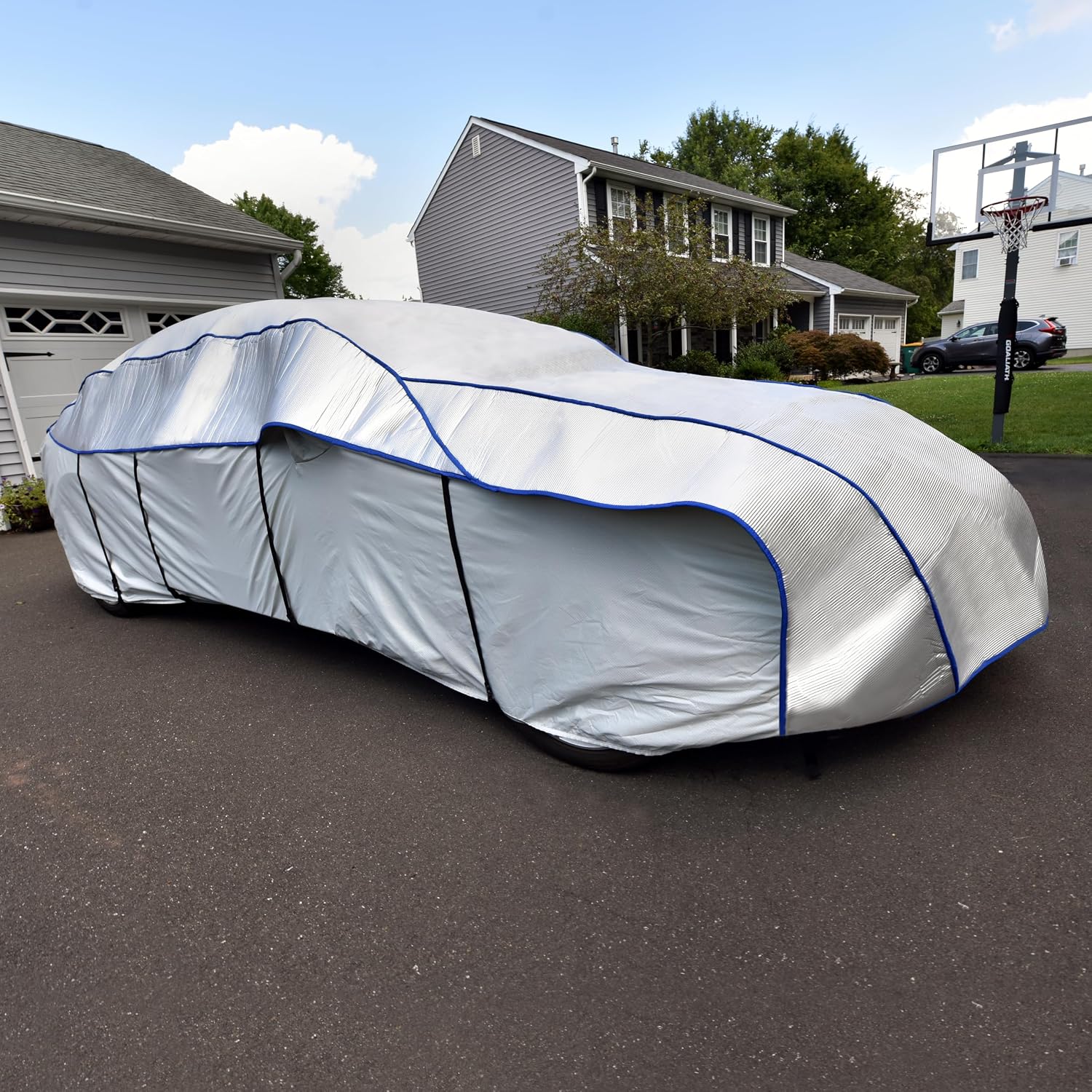 Budge Hail Jacket Car Cover, Hail-Resistant, Outdoor, Heavy Duty, Hail Jacket fits Sedans up to 200", Gray
