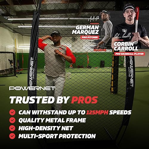 Miniatura 2 de PowerNet Baseball Training Equipment Baseball Net, Portable Softball Batting Practice Pitching Screen, 7-FT I-Screen or A-Frame Pitching Net