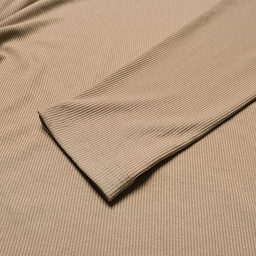 Miniatura 5 de Bhome Camisa de maternidad de manga larga para embarazada, cuello simulado acanalado, suéter para embarazadas