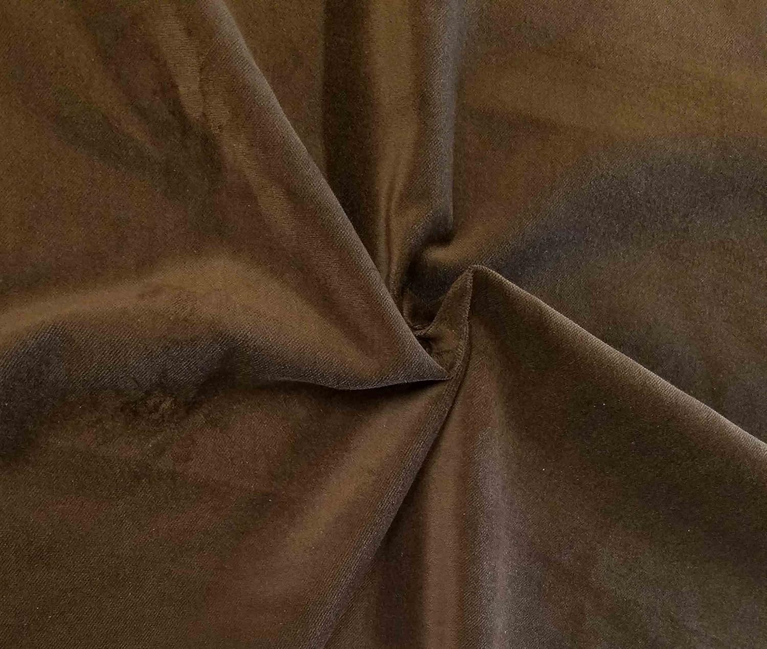 Quality Brown 100% Cotton Velvet Velour Fabric for Upholstery/Drapery/Crafts/Costumes Heavy 16oz Weight Thick Curtain Material Sold by The Yard at 54 inch Wide