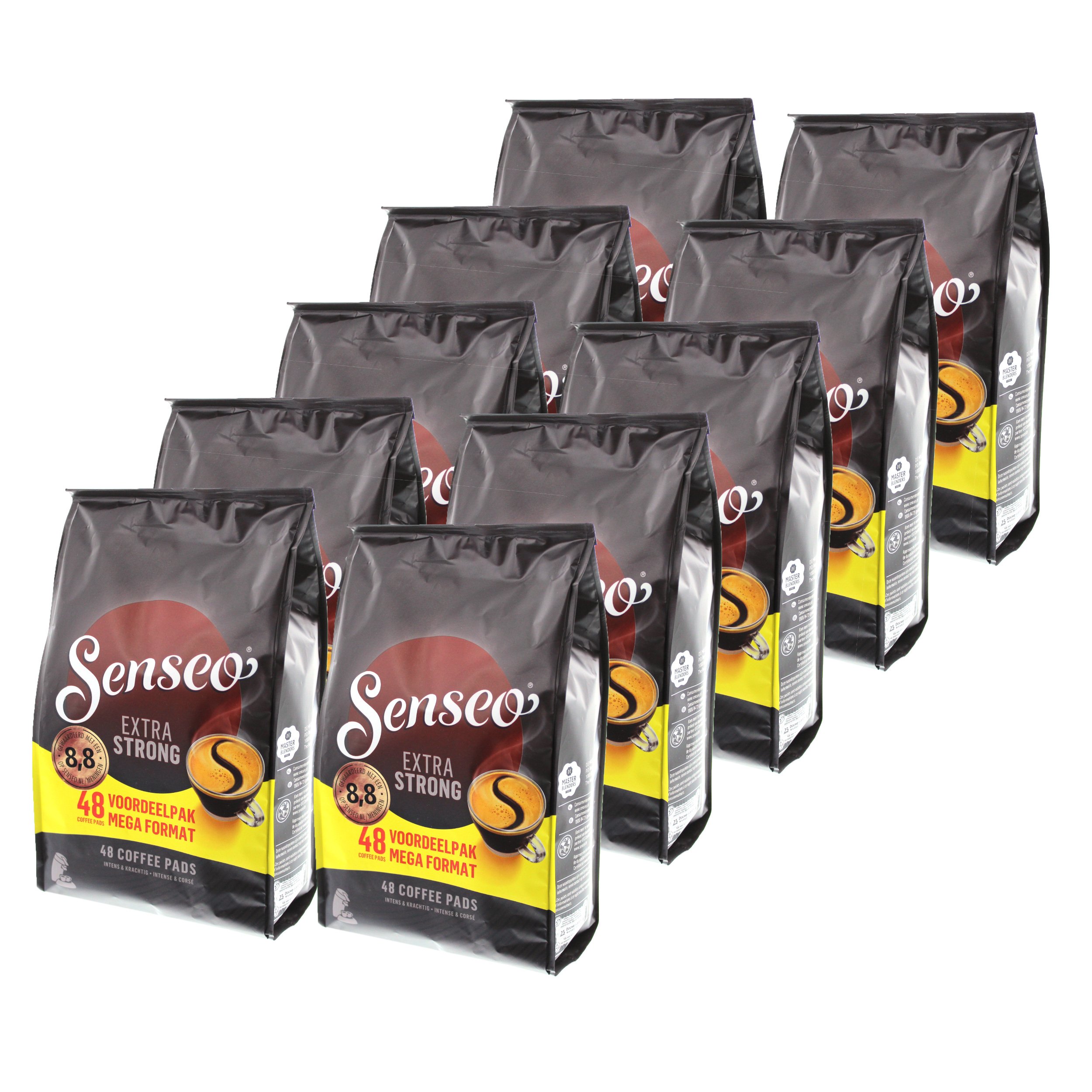 Extra Strong, Nieuw Design, Pack of 10, 10 x 48 Coffee Pods
