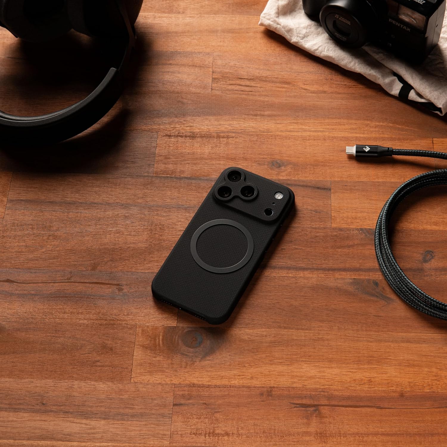 Latercase | Compatible with iPhone 17 Pro Max | Midnight | Durable iPhone 17 Pro Max Phone Case | 0.6mm Thin Aramid Fiber, 10 Grams, Precision Lasercut, Full Camera Protection, Nonslip Matte Finish